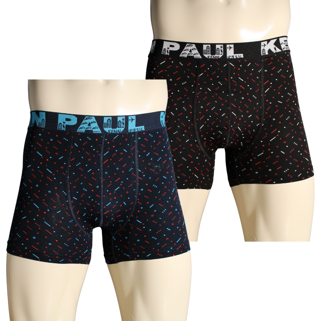 2'Lİ Erkek Desenli Pamuklu Lüks Boxer Dayanıklı