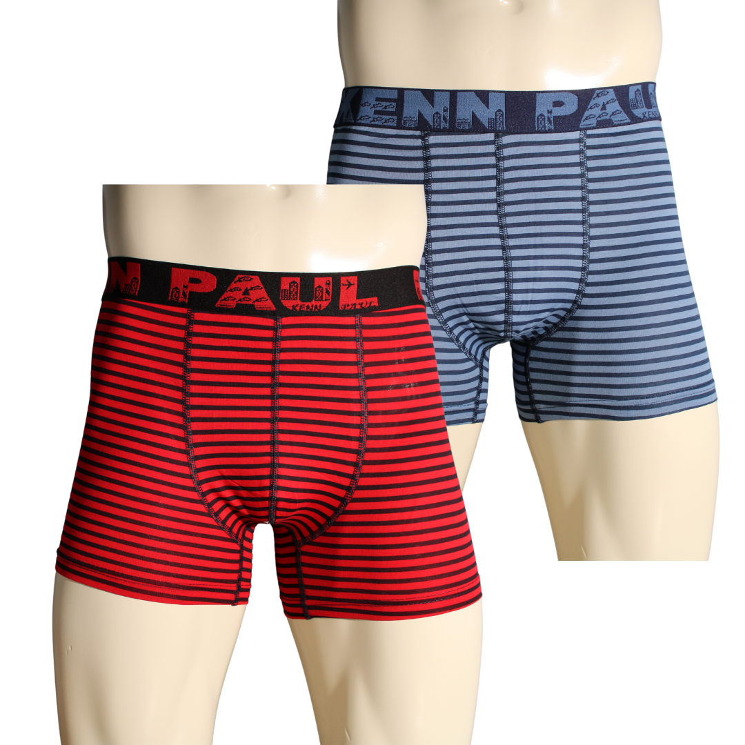 2'li Erkek Desenli Pamuklu Lüks Boxer