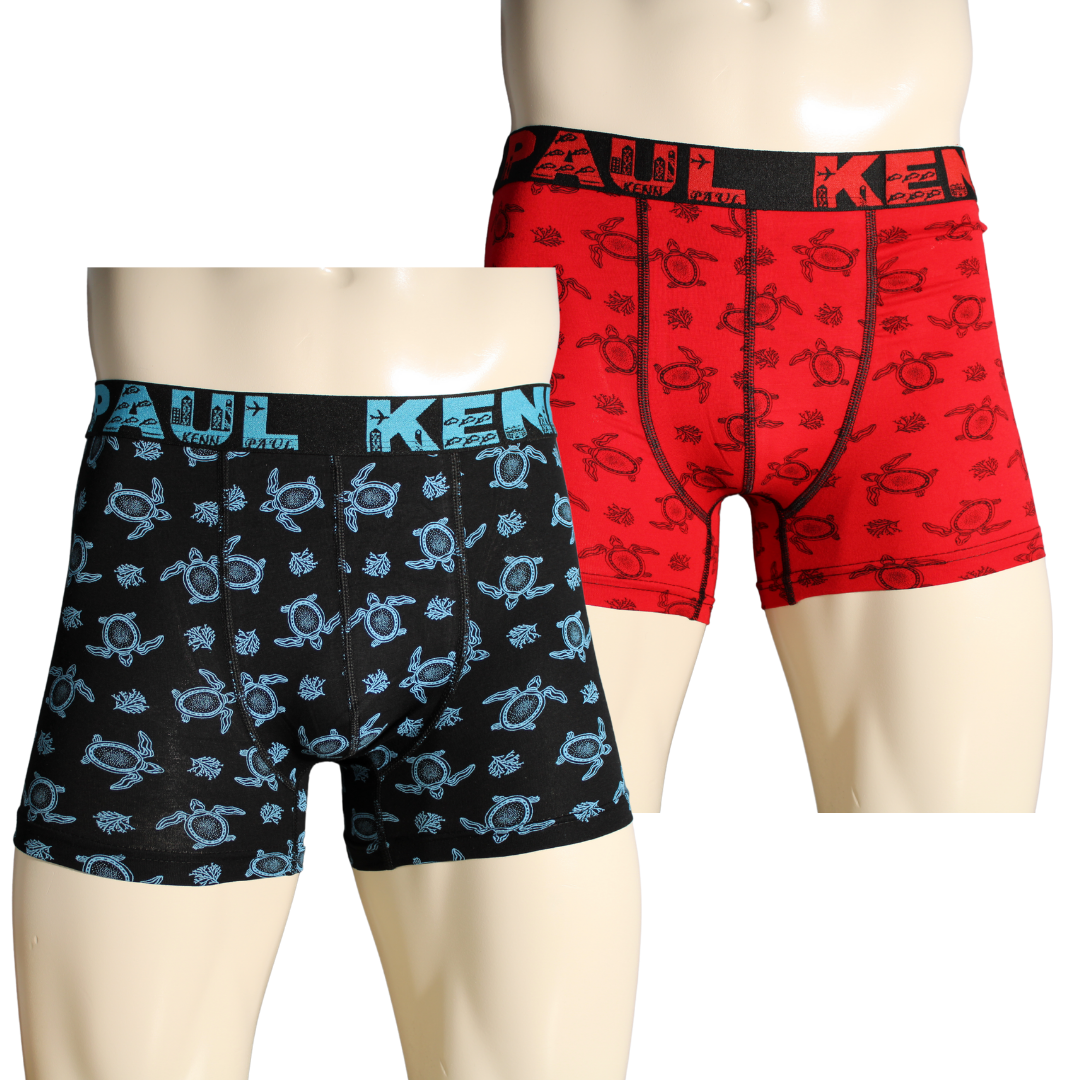 2'li Erkek Desenli Pamuklu Lüks Boxer | Yumuşak Kumaş | Rahat Boxer |