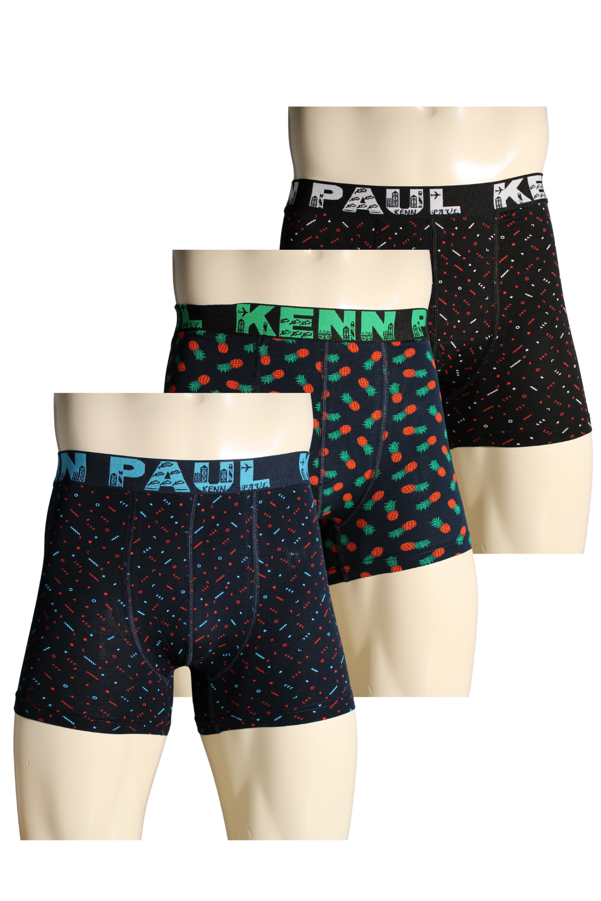3'lü Desenli Pamuklu Lüks Boxer | Konforlu Boxer | Yumuşak