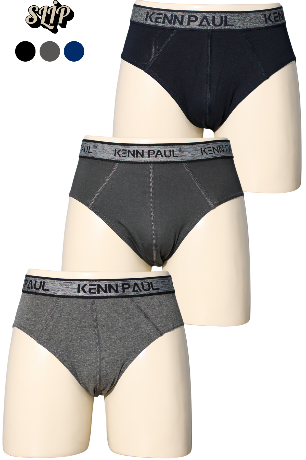 3'lü Erkek Düz Pamuklu Koyu Renk Boxer | Slip Boxer