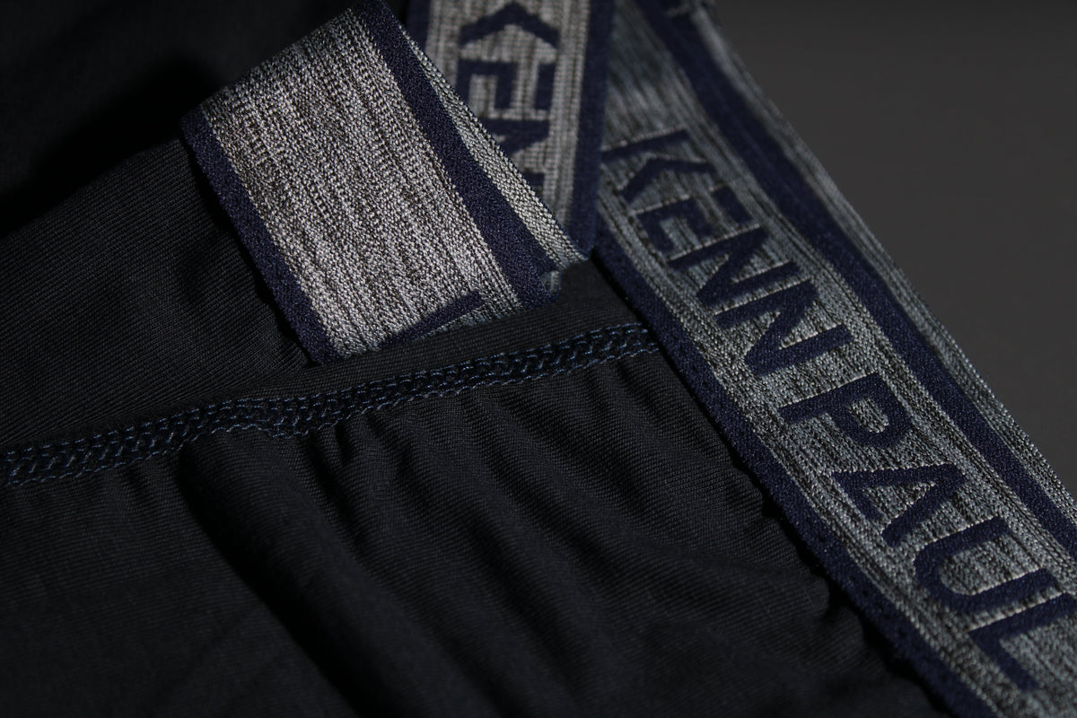 3'lü Erkek Düz Mavi Ton Pamuk Boxer Fitted
