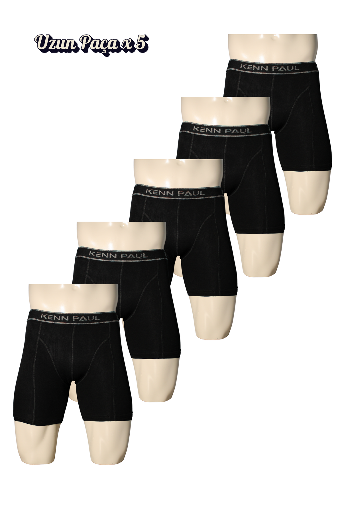 5'li Bambu Uzun Paçalı Sporcu Boxer  Nefes Alır, Konforlu