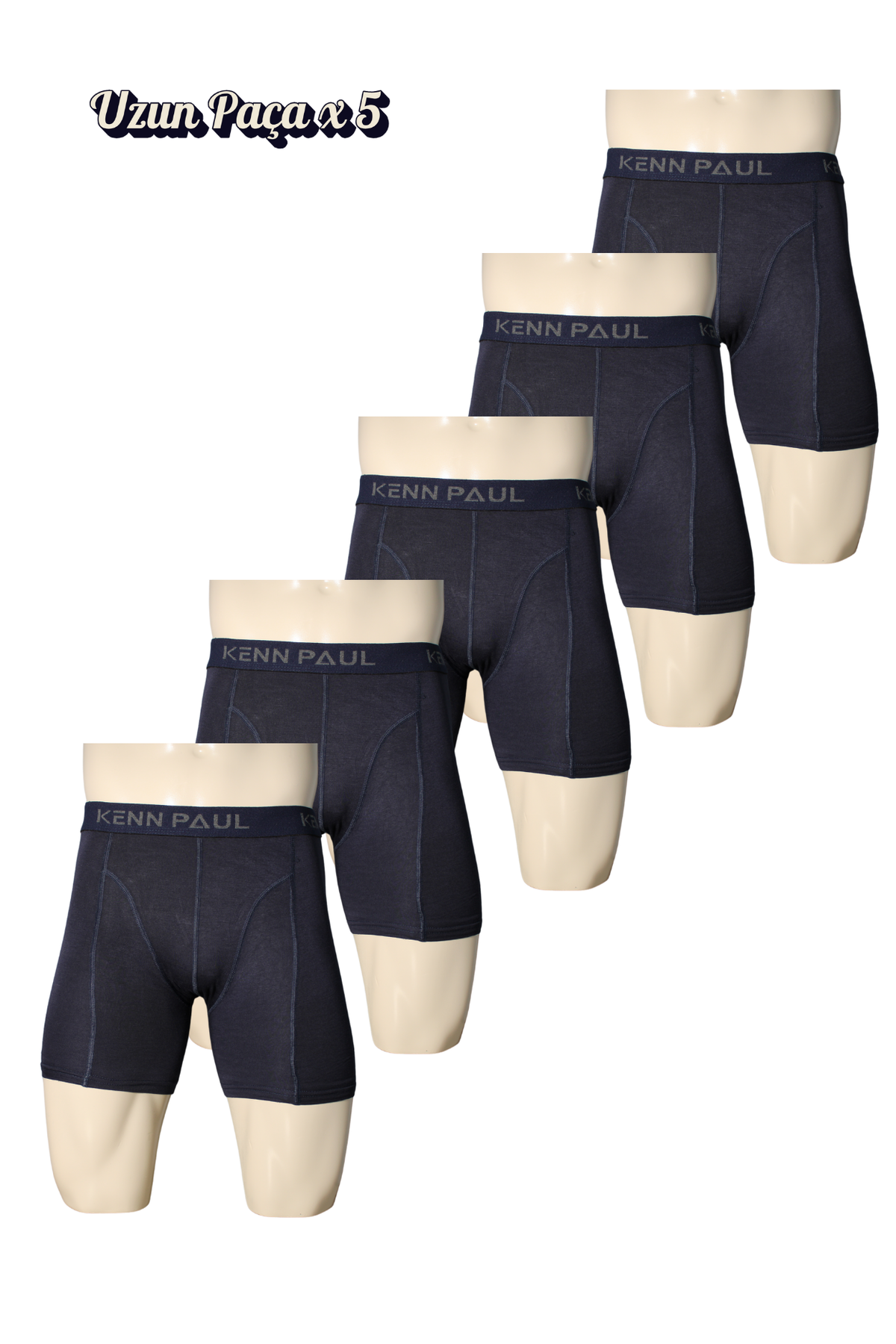 5'li Bambu Uzun Paçalı Sporcu Boxer  Nefes Alır, Konforlu