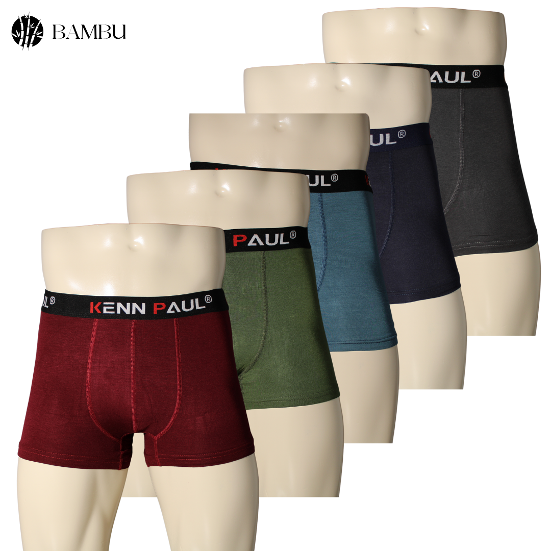 5'li Renkli Bambu Kumaş Erkek Boxer