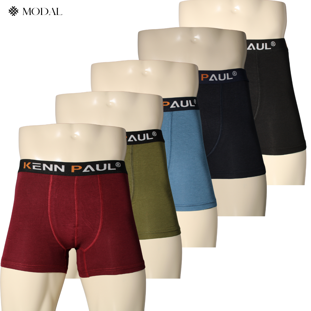 5'li Renkli Bambu Kumaş Erkek Boxer