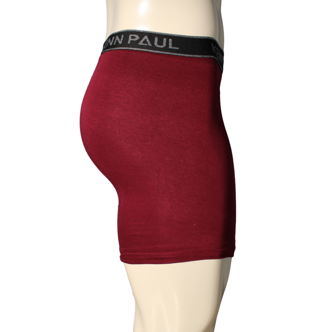 Bambu Uzun Paçalı Erkek Boxer - Bordo, Nefes Alır, Konforlu