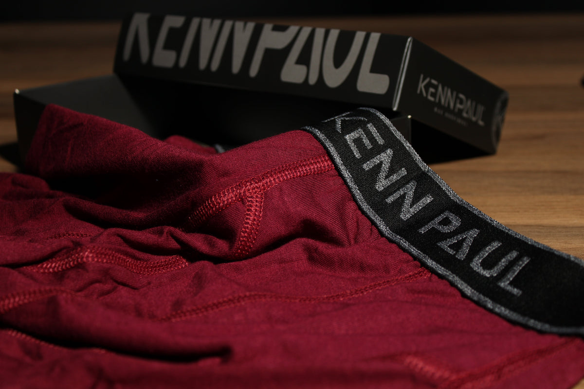 Bambu Uzun Paçalı Erkek Boxer - Bordo, Nefes Alır, Konforlu