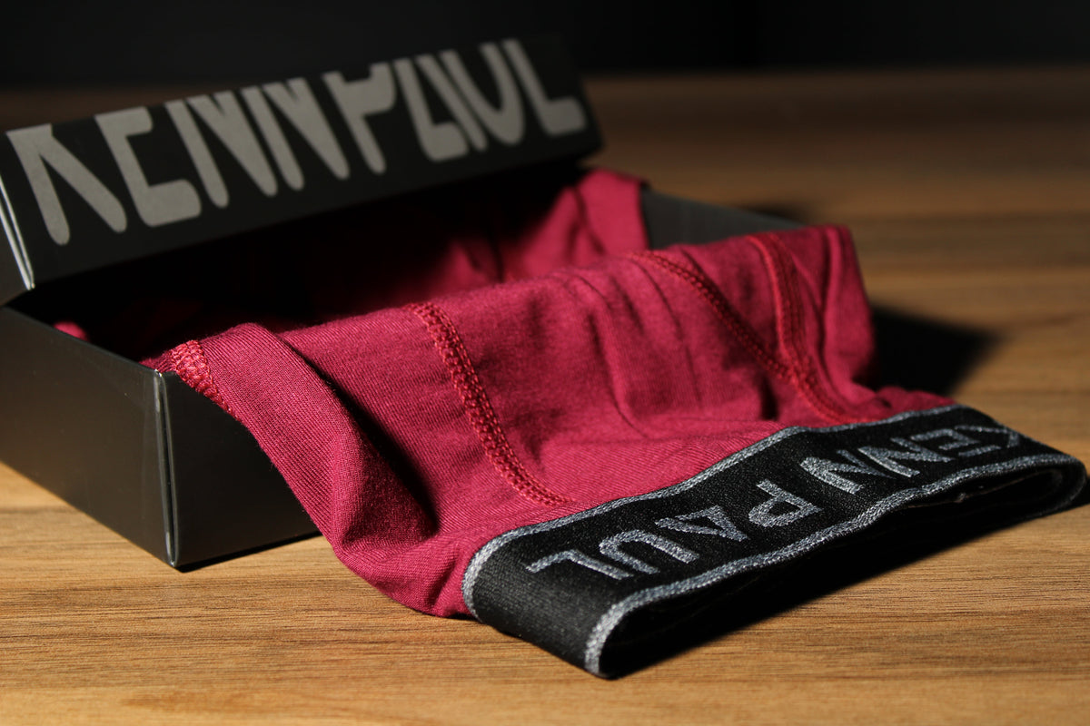 Bambu Uzun Paçalı Erkek Boxer - Bordo, Nefes Alır, Konforlu