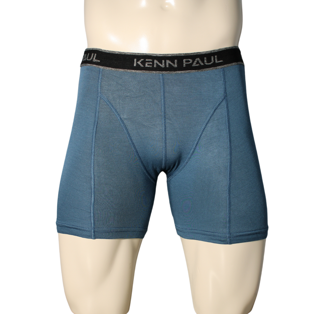 Bambu Uzun Paçalı Sporcu Boxer -İndigo, Nefes Alır, Konforlu