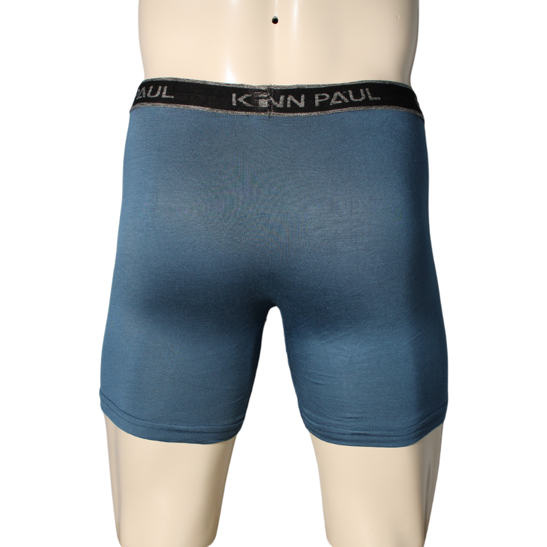 Bambu Uzun Paçalı Sporcu Boxer -İndigo, Nefes Alır, Konforlu