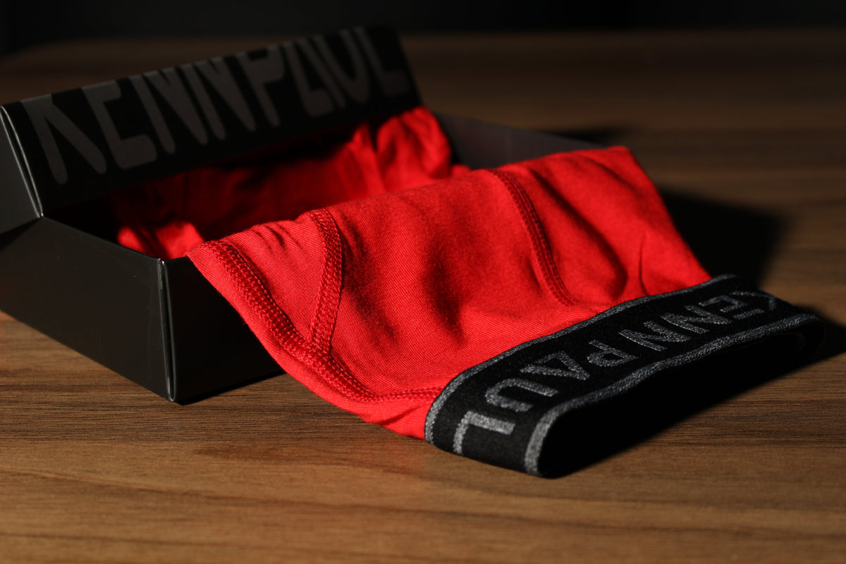 Bambu Uzun Paçalı Sporcu Boxer -Kırmızı Nefes Alır, Konforlu