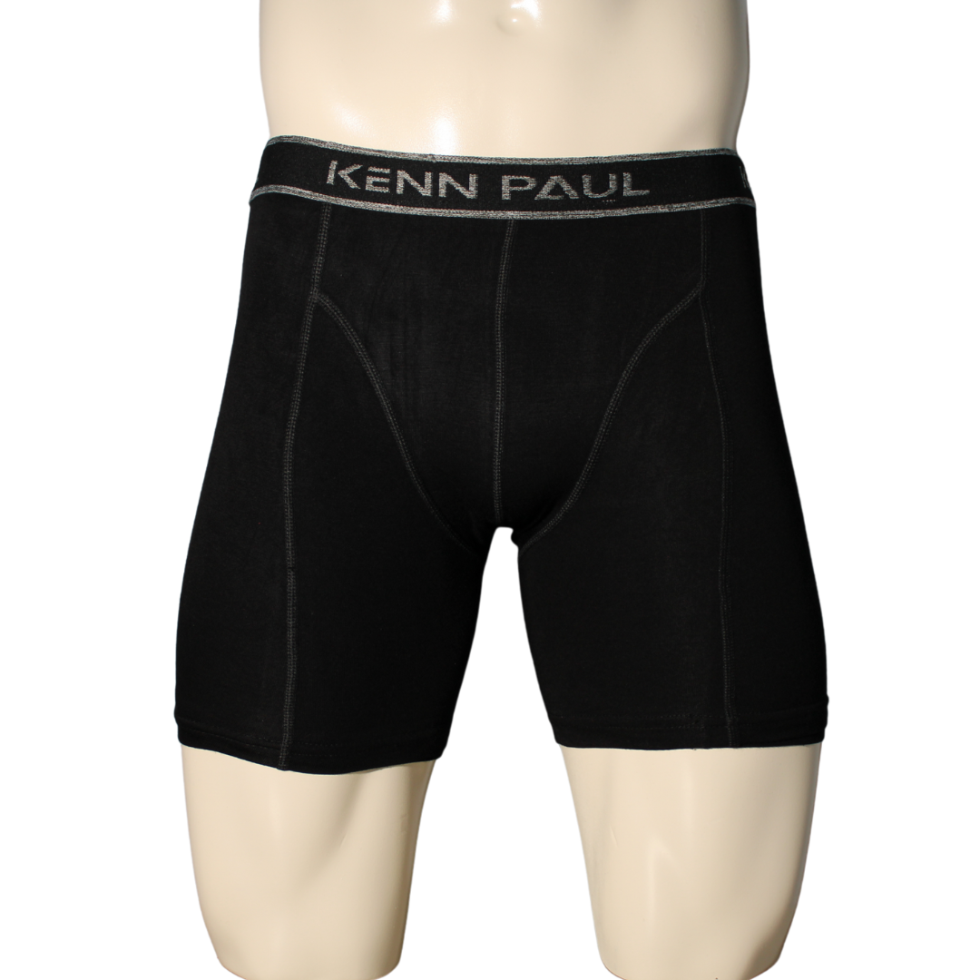 Bambu Uzun Paçalı Sporcu Boxer -Siyah, Nefes Alır, Konforlu