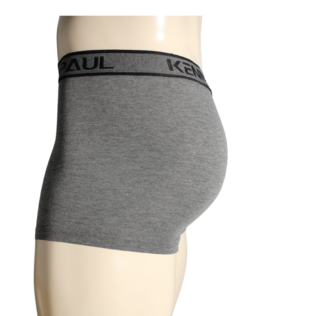 S->6XL Erkek Antrasit Düz Pamuk Lüks Boxer Fitted |Büyük Beden