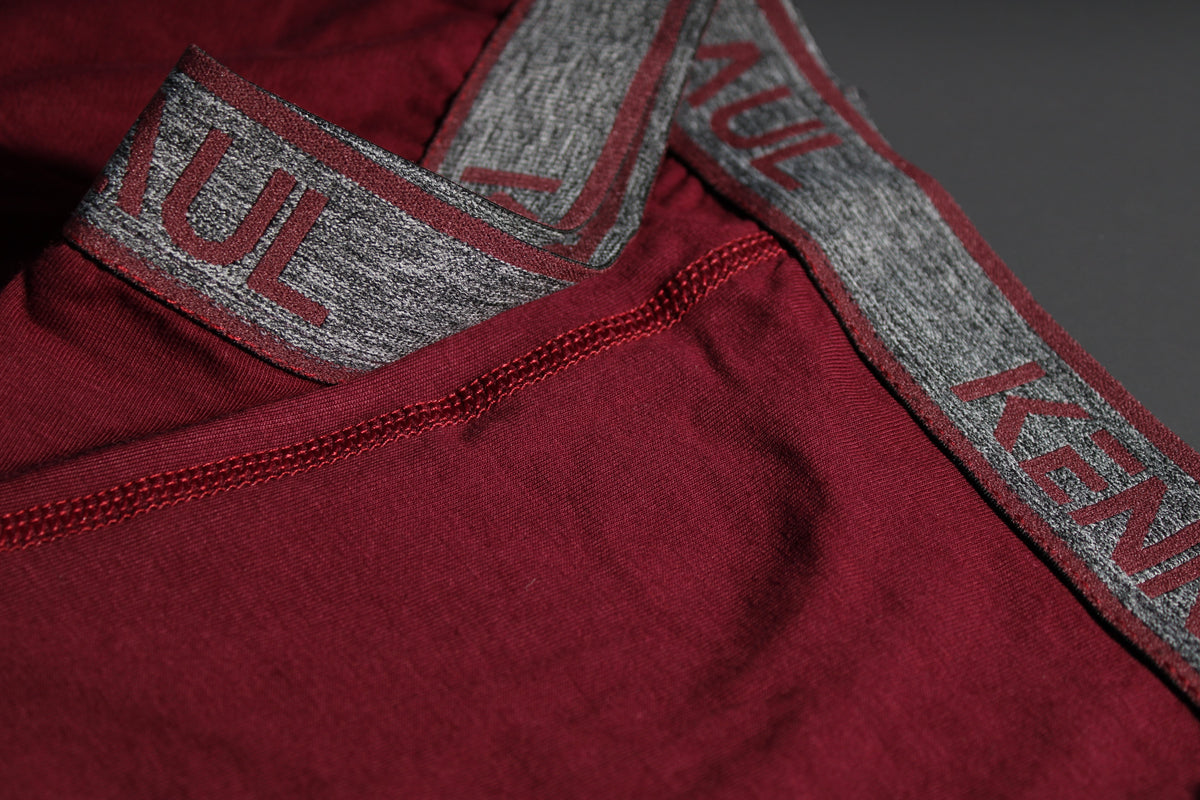 Erkek Bordo Düz Pamuklu Lüks Boxer Yumuşak