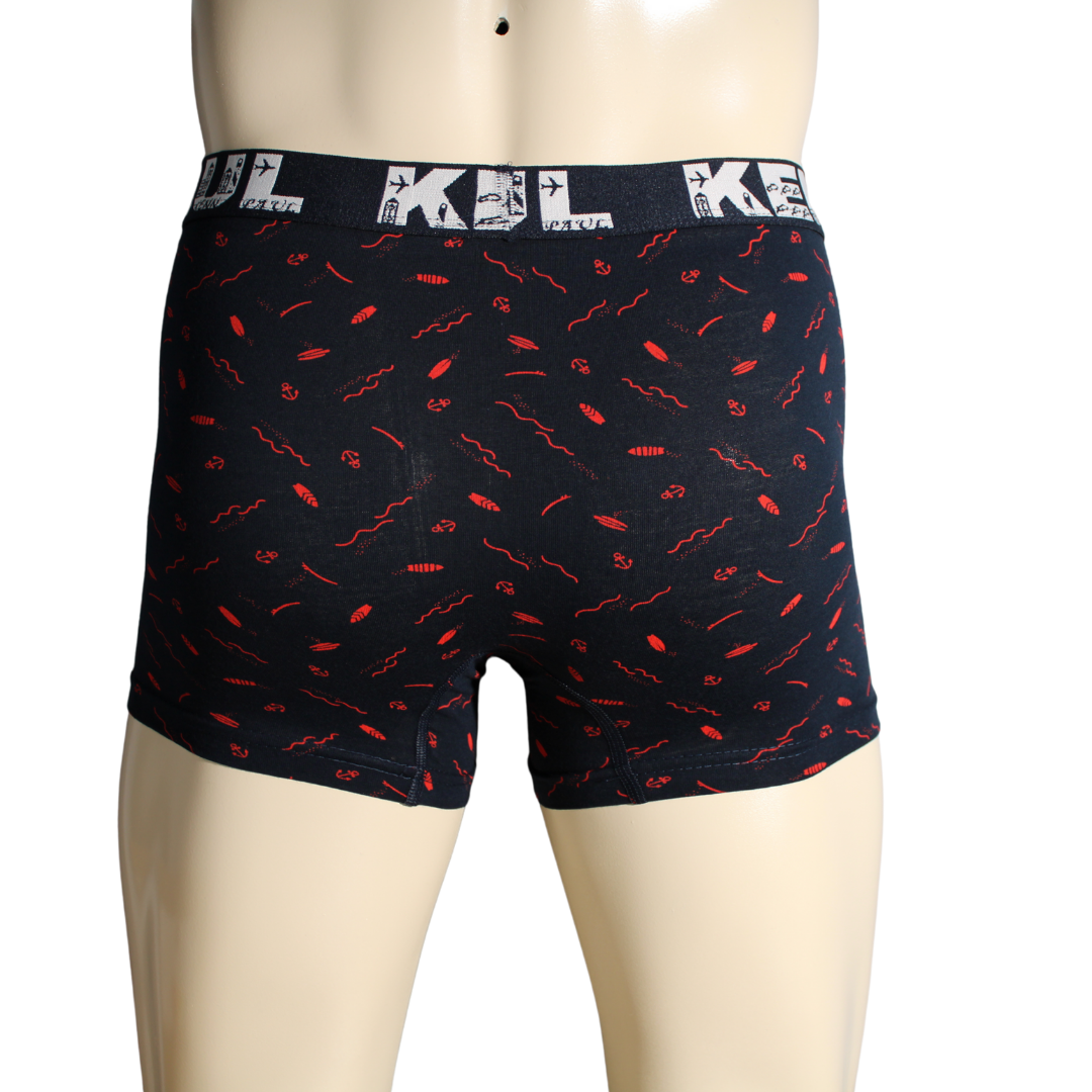 Erkek Desenli Pamuklu Lüks Boxer | Yumuşak Kumaş | Rahat Boxer