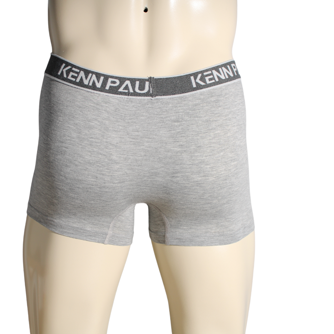 S->6XL Gri Düz Pamuklu Lüks Boxer Yumuşak |Büyük Beden