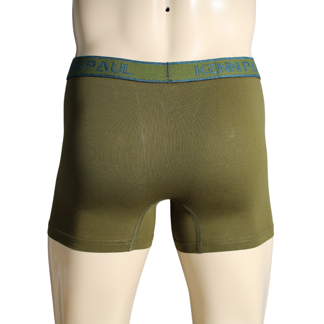 S-6XL Erkek Haki Düz Pamuklu Lüks Boxer |Büyük Beden| Yumuşak