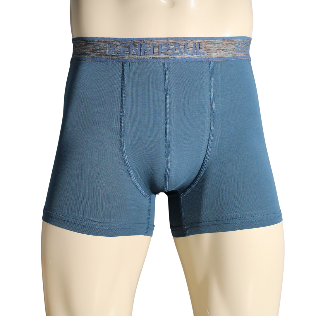 S->6XL Erkek İndigo Düz Pamuklu Lüks Boxer Dayanıklı Kumaş