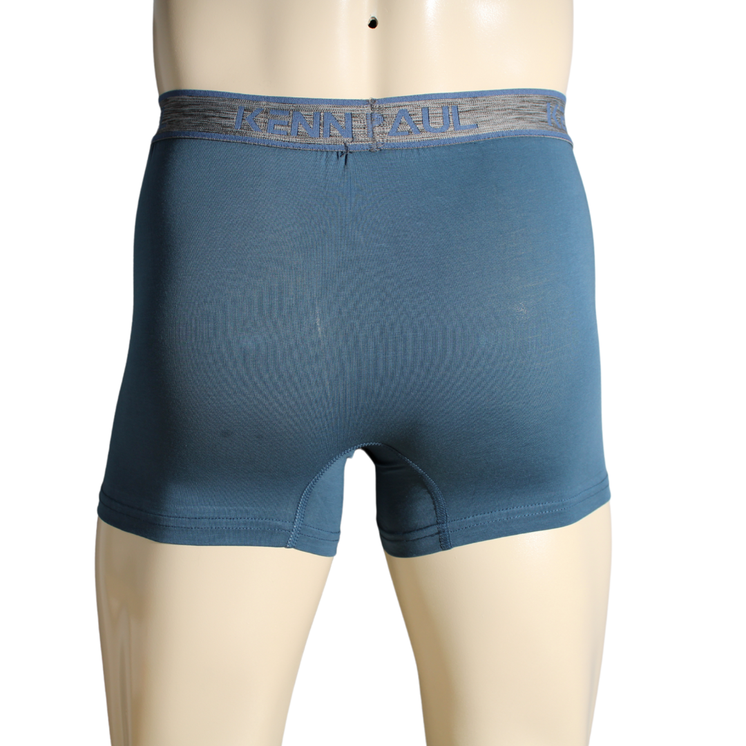 S->6XL Erkek İndigo Düz Pamuklu Lüks Boxer Dayanıklı Kumaş