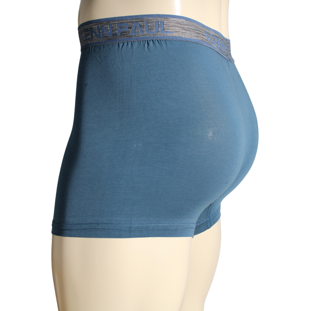 S->6XL Erkek İndigo Düz Pamuklu Lüks Boxer Dayanıklı Kumaş