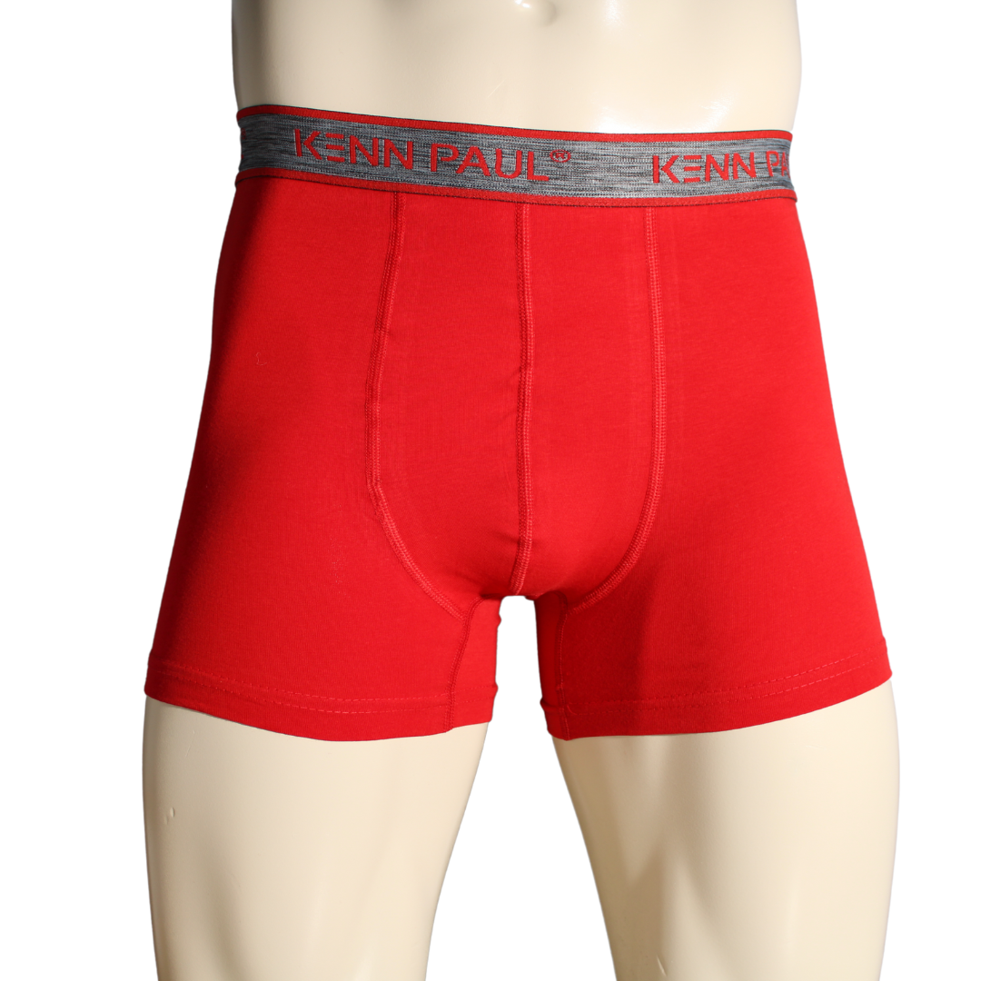 Kırmızı Erkek Düz Pamuklu Lüks Boxer Yumuşak Kumaş
