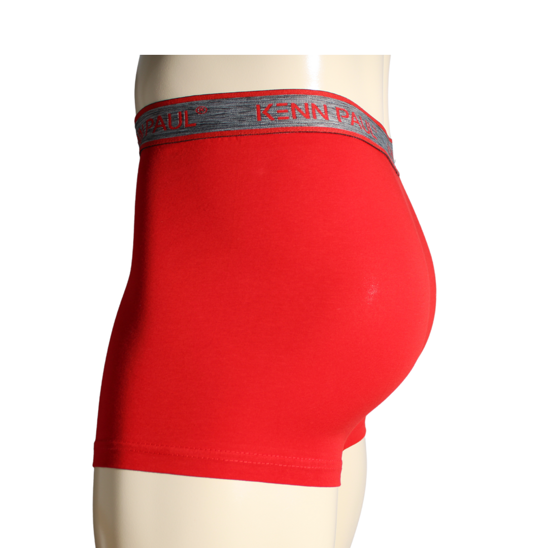 Kırmızı Erkek Düz Pamuklu Lüks Boxer Yumuşak Kumaş