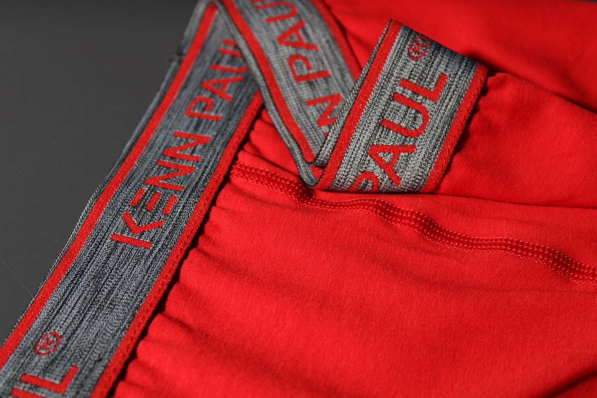 Kırmızı Erkek Düz Pamuklu Lüks Boxer Yumuşak Kumaş