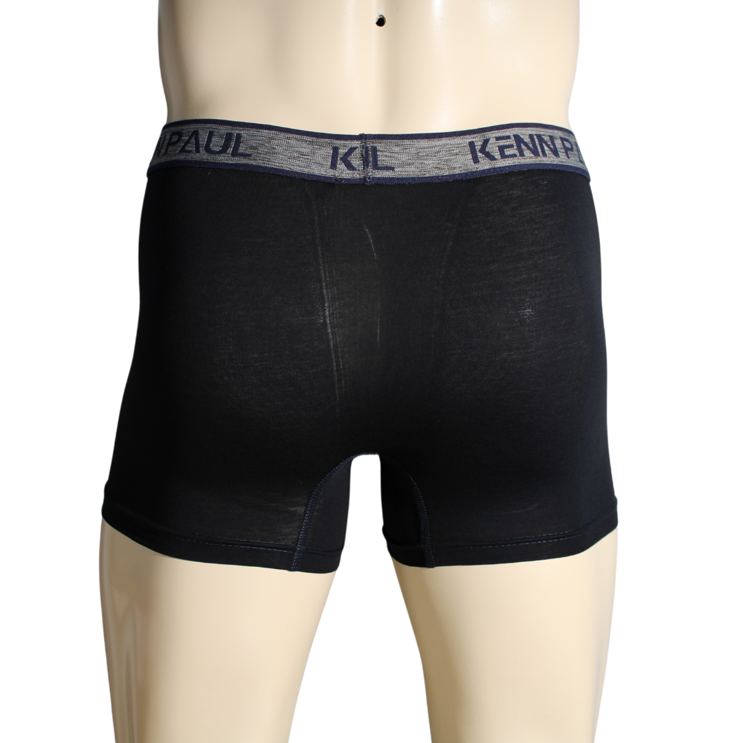 S->6XL Siyah Düz Pamuklu Lüks Boxer |Büyük Beden| Yumuşak Kumaş